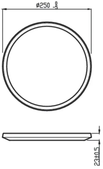 Philips - LED Stmievateľné stropné svietidlo SUPERSLIM CL550 LED/15W/230V