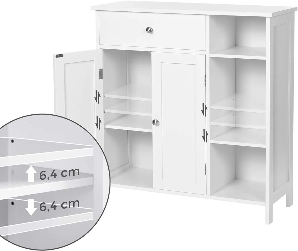 Koupelnová skříňka Vasagle Rasby bílá