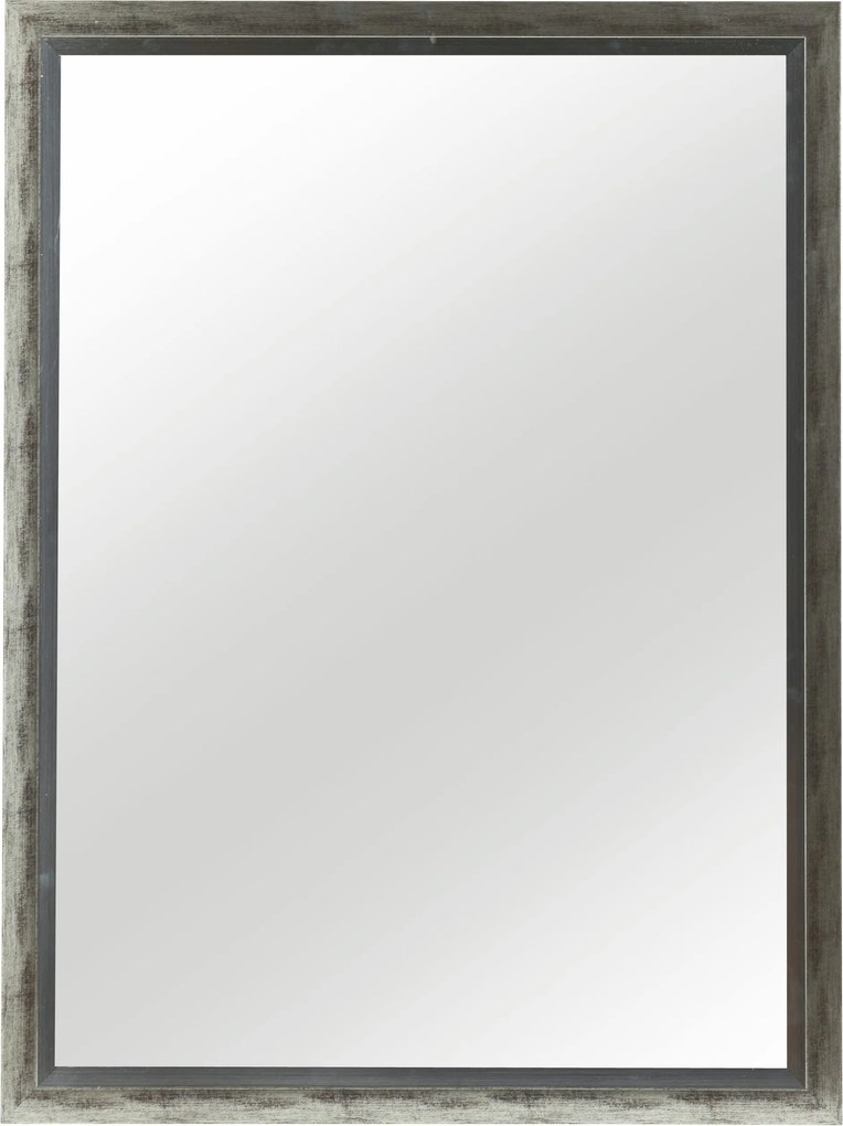 Bighome - Zrkadlo LEDO 80x60 cm - strieborná