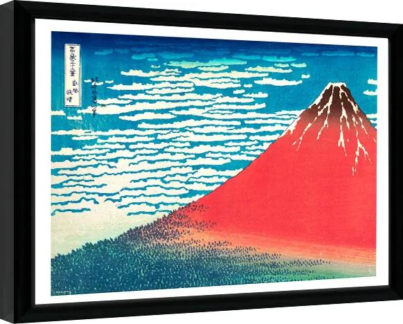 Rámovaný Obraz - Hokusai - Red Fuji