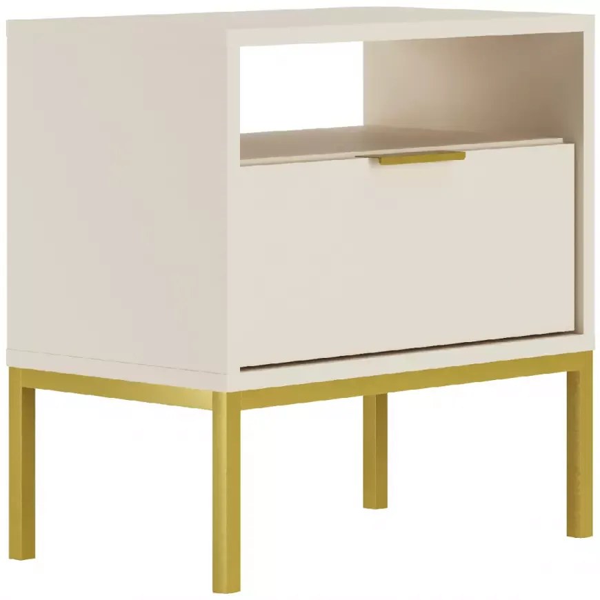 Nočný stolík Austin kašmír/zlatý