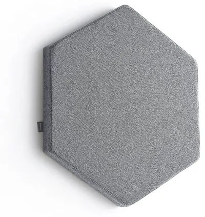 Akustický panel POLY, hexagon, 600x600x56 mm, nástenný, svetlošedá