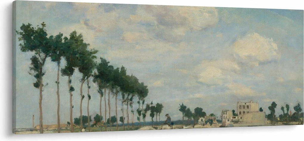 Obraz - Johan Barthold Jongkind, The Towpath, reprodukcia (120x50 cm)