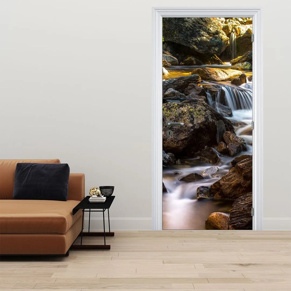 Fototapeta na dvere - Kamenitý potok (95x205cm)