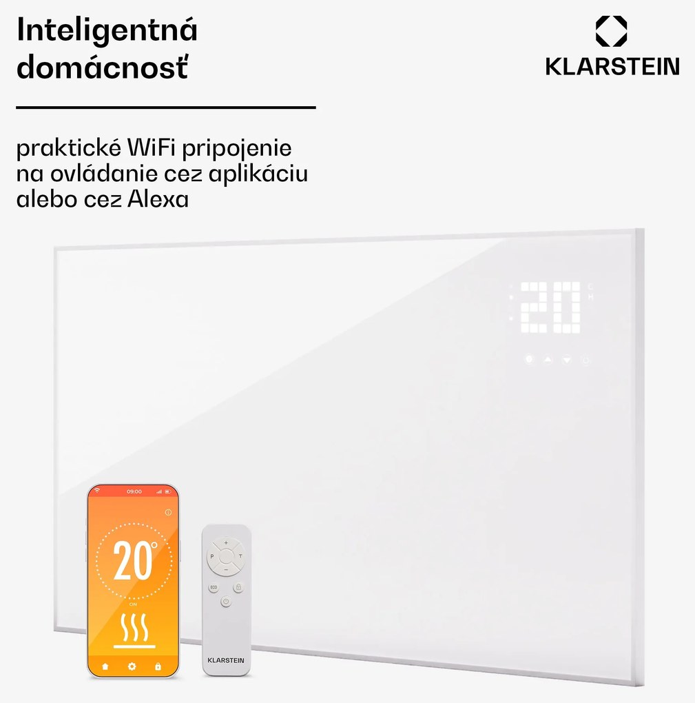 Klarstein Wonderwall Smart Bornholm, Infražiarič, 120 x 60 cm, App, 770W