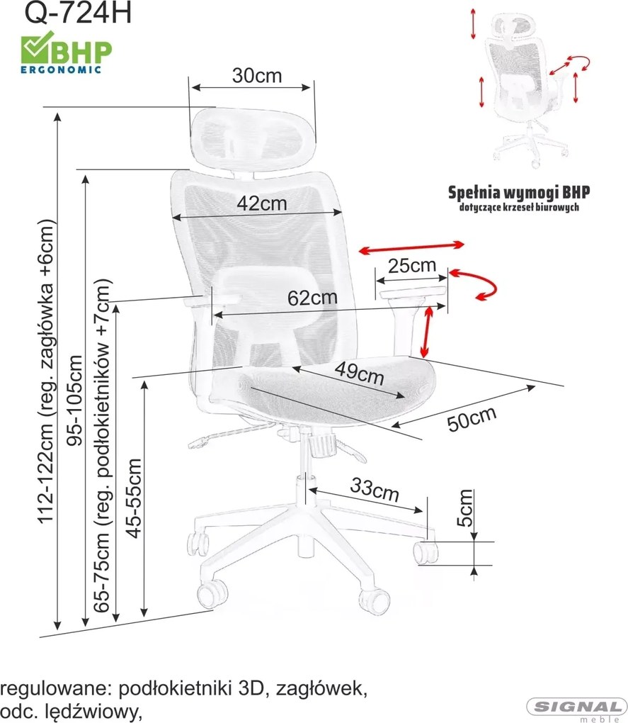 SI Otočná stolička Q-724H sivý