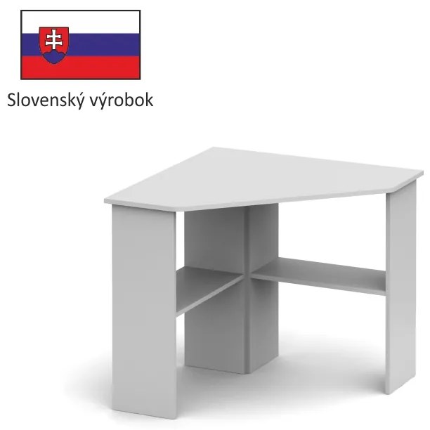 Rohový PC stolík Rony New - biela