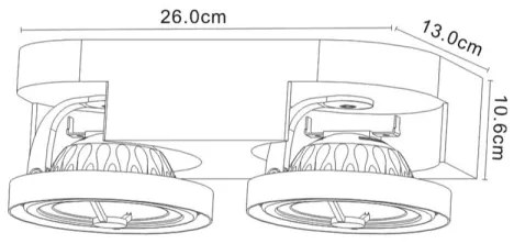 Lucide 22960/20/31 - LED Bodové svietidlo VERSUM AR111 LED/2x10W/230V biela