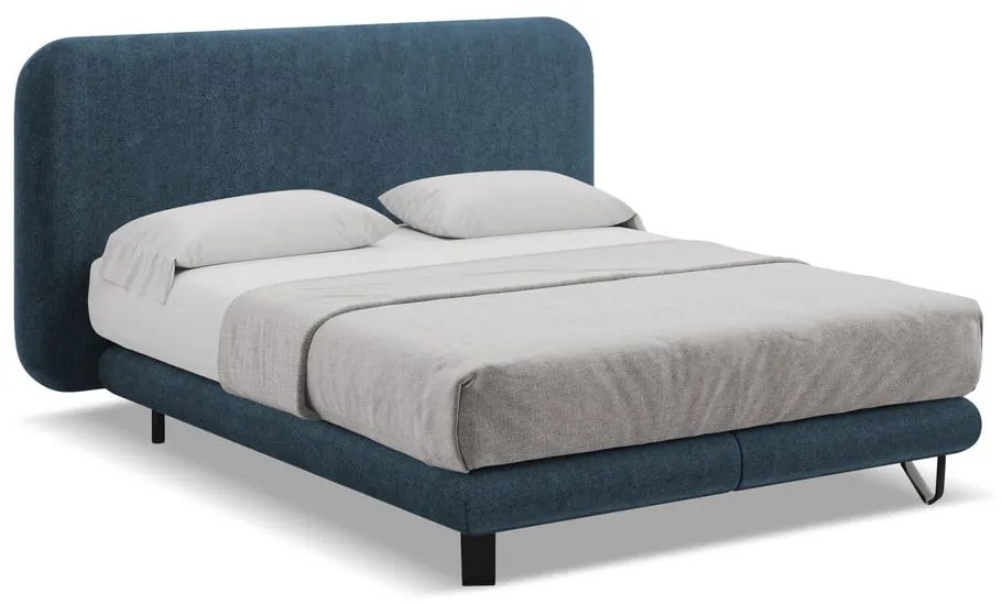Modrá boxspring posteľ 180x200 cm Ilima – Makamii