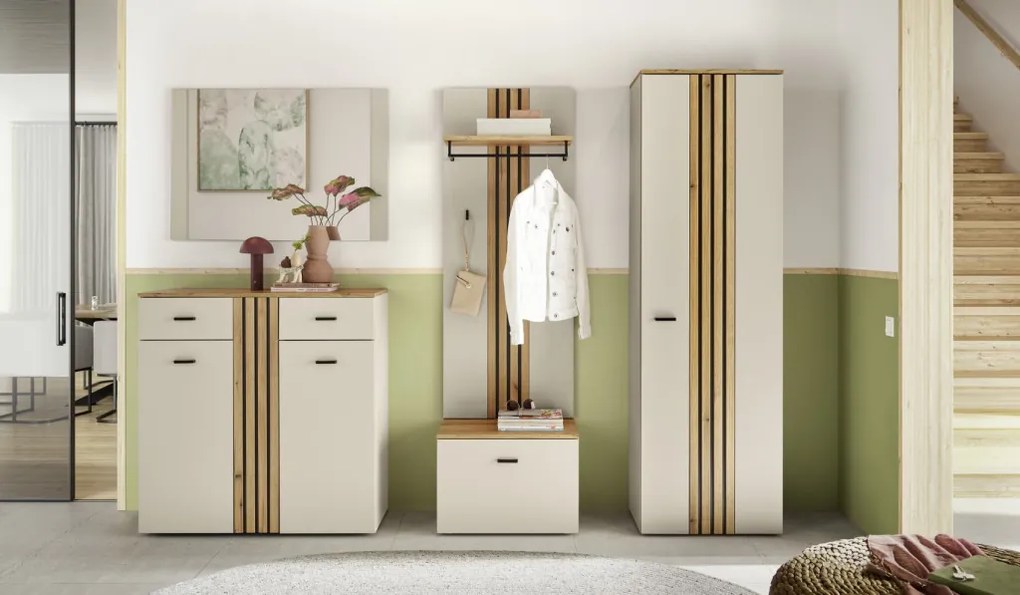 Zrkadlo na stenu Lima 100x70 cm, béžový kašmír