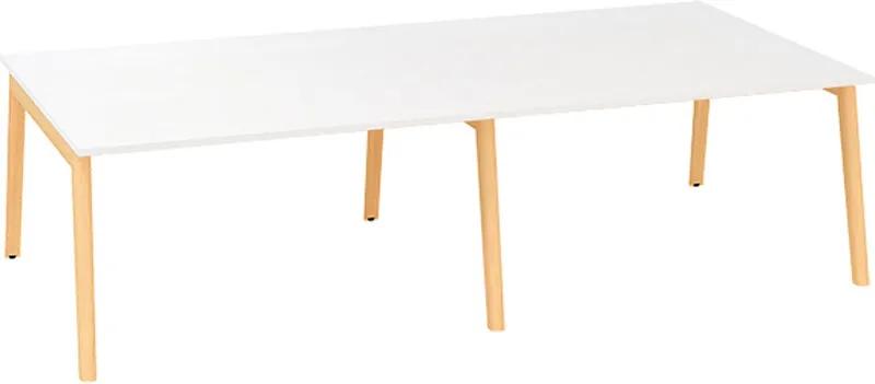 Kancelársky pracovný stôl, 2800 x 1600 mm, biela