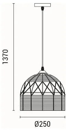 Luster na lanku 1xE27/15W/230V béžová