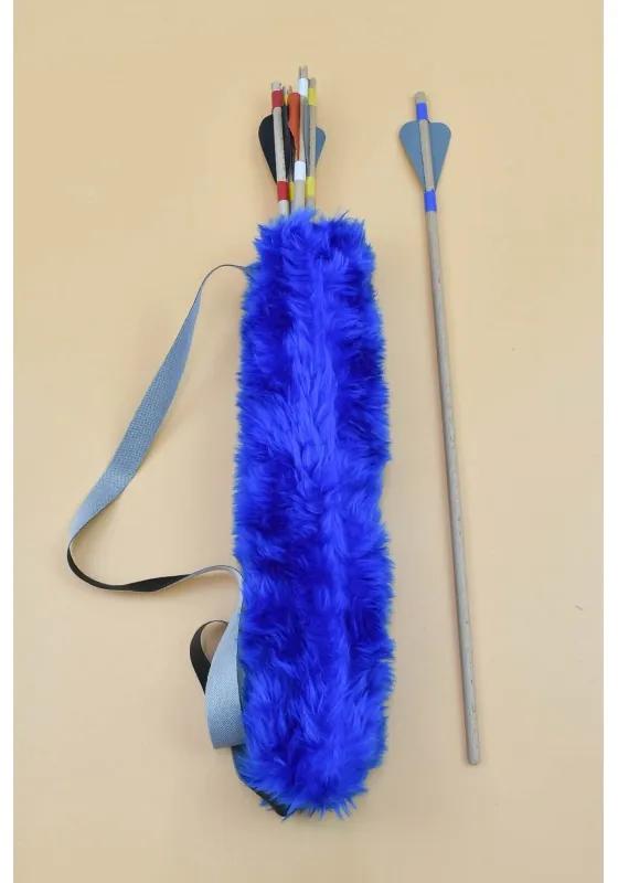 DSK13 Stredoveká detská výzbroj - Huňatý tulec Modrá