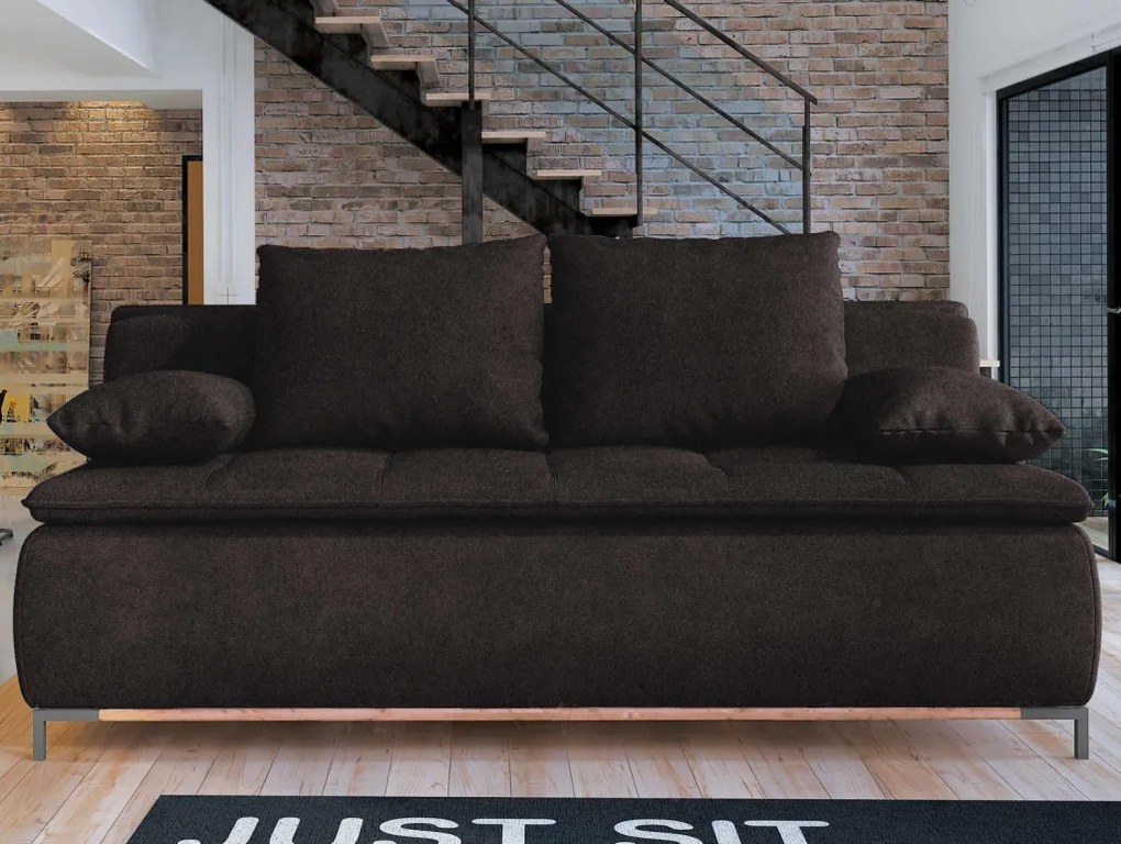 Rozkladacia pohovka Sweet, hnedá espresso látka