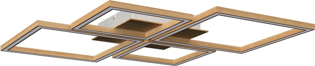 XXXLutz STROPNÉ LED SVIETIDLO, 75,5/75,5/5 cm Novel - Interiérové svietidlá - 008983004501