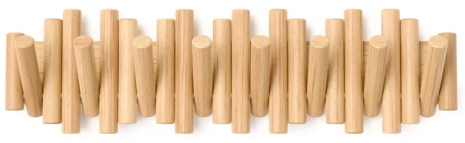 Nástenný vešiak z borovicového dreva v prírodnej farbe 61 cm Picket – Umbra