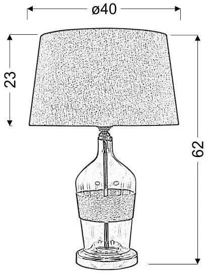 Candellux ECO 3 Stolná lampa 40X62 1X60W E27 41-21519