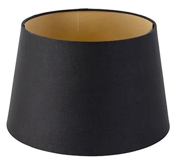 Čierny tienidlo z bavlny so zlatým vnútrom 25/20/16