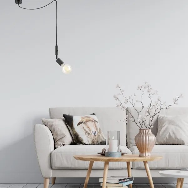 Luster na lanku INA 1xE27/42W/230V čierna