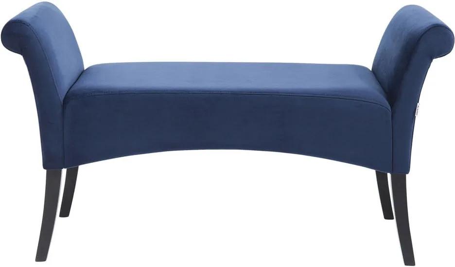 Modrá zamatová lavica Kare Design Motley