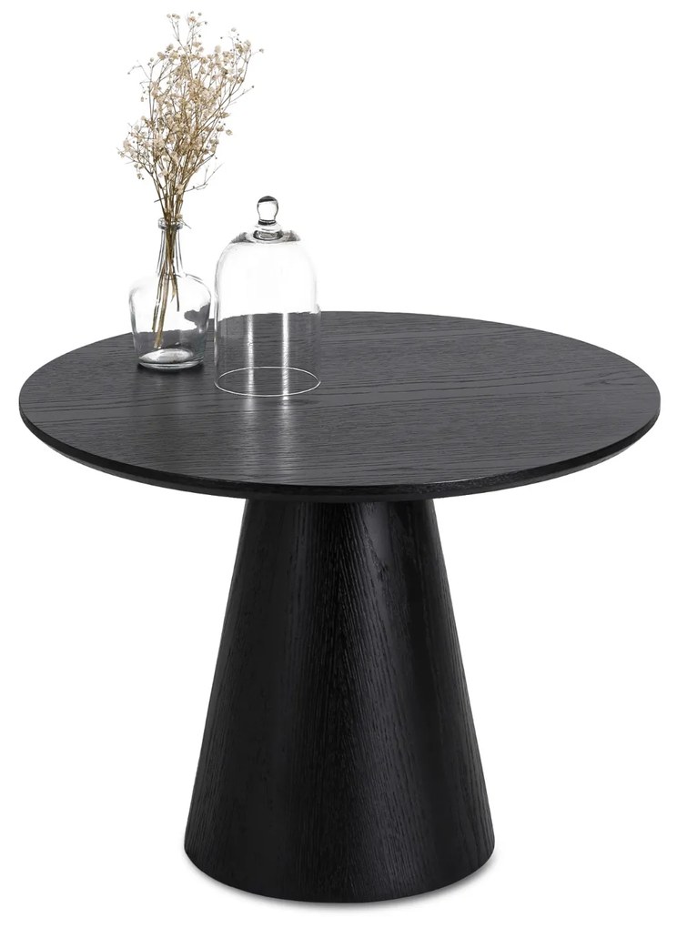 PROXIMA.store - Okrúhly konferenčný stolík CARLY FARBA: čierna