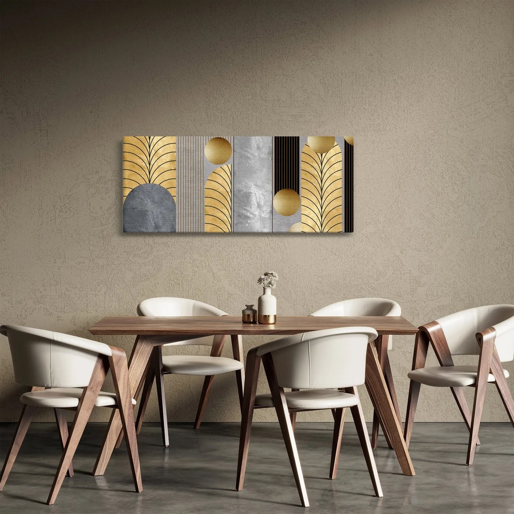 Obraz - Zlaté dekory (120x50 cm)