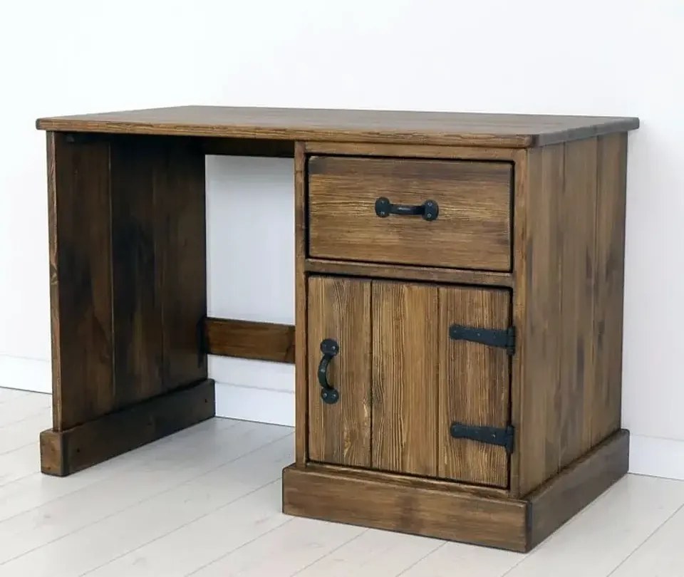 Rustikálny drevený pracovný stôl pre deti, 110x60x76 cm