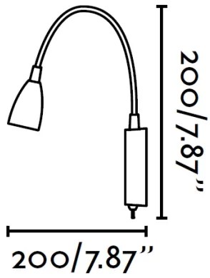 FARO 40994 - Nástenná lampa LOKE LED/3W/230V