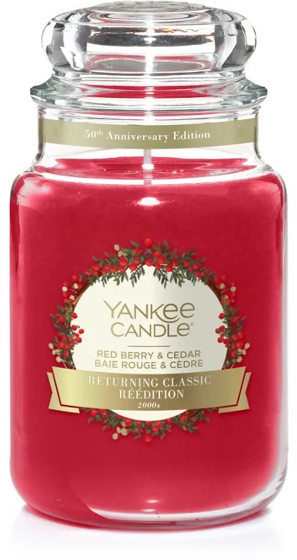 Vonná sviečka Yankee Candle - Red berry & Cedar Veľkosť sviečky: Veľká