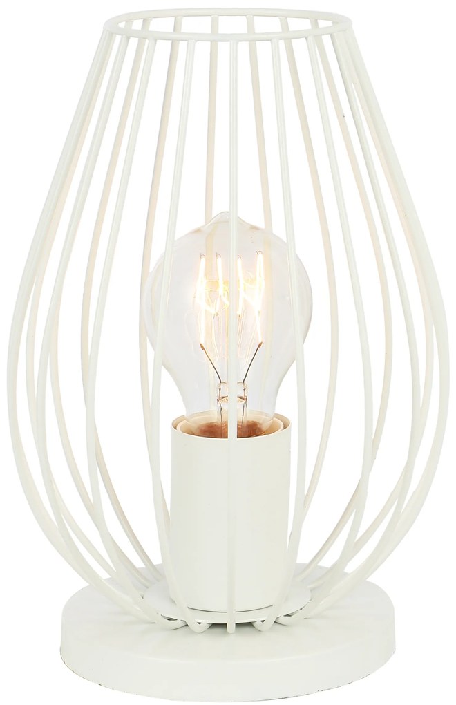 CLX Stolná lampa RAPALLO, 1xE27, 60W, biela