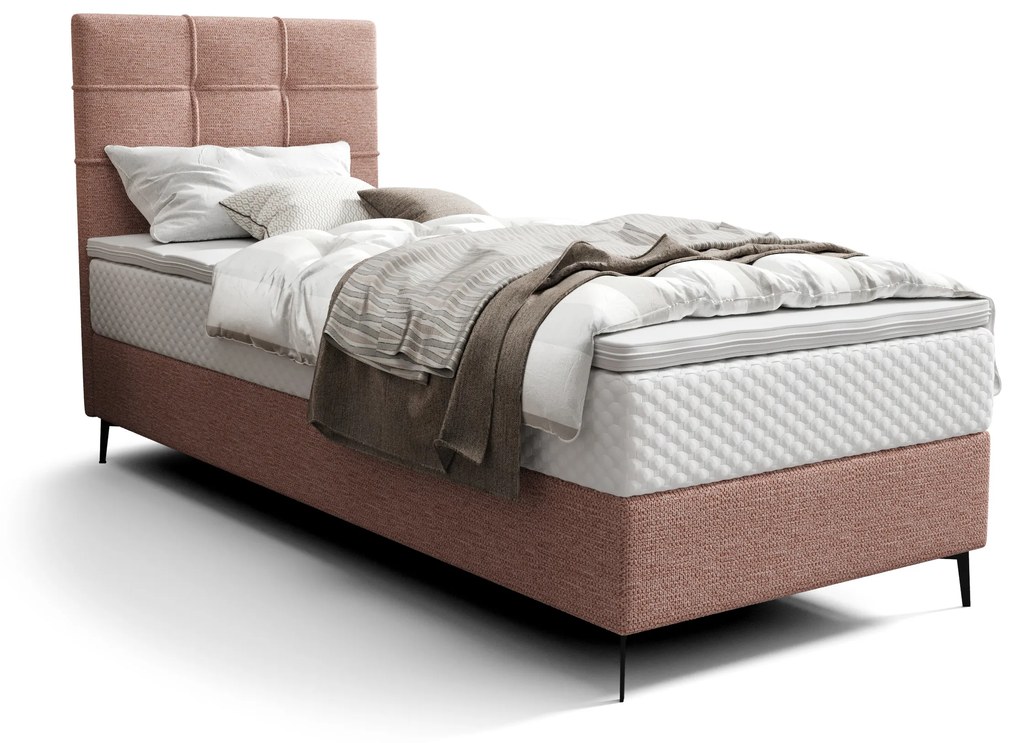 Jednolôžková posteľ 80 cm Infernus Bonell (lososová) (s roštom, bez úl. priestoru). Vlastná spoľahlivá doprava až k Vám domov. 1082255