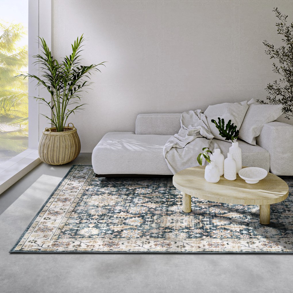 Kusový koberec Imagination New 106044 Blue/Cream z kolekcie Elle, 160x230, modrá, obývacia izba, ELLE Decoration