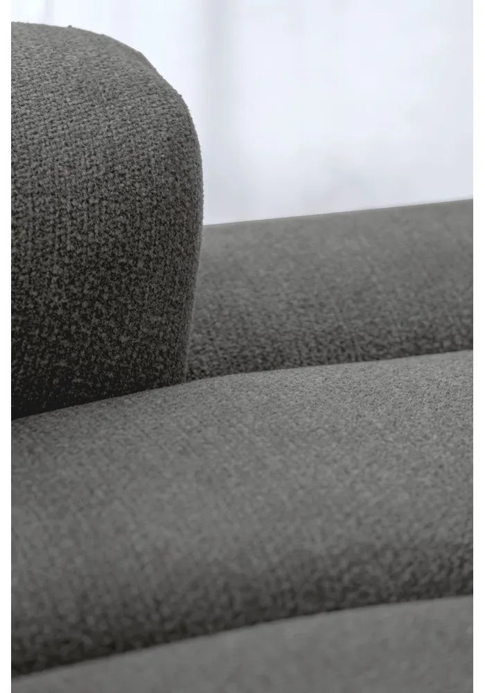 Sivá rohová pohovka (pravý roh/s leňoškou) Shell – Miuform