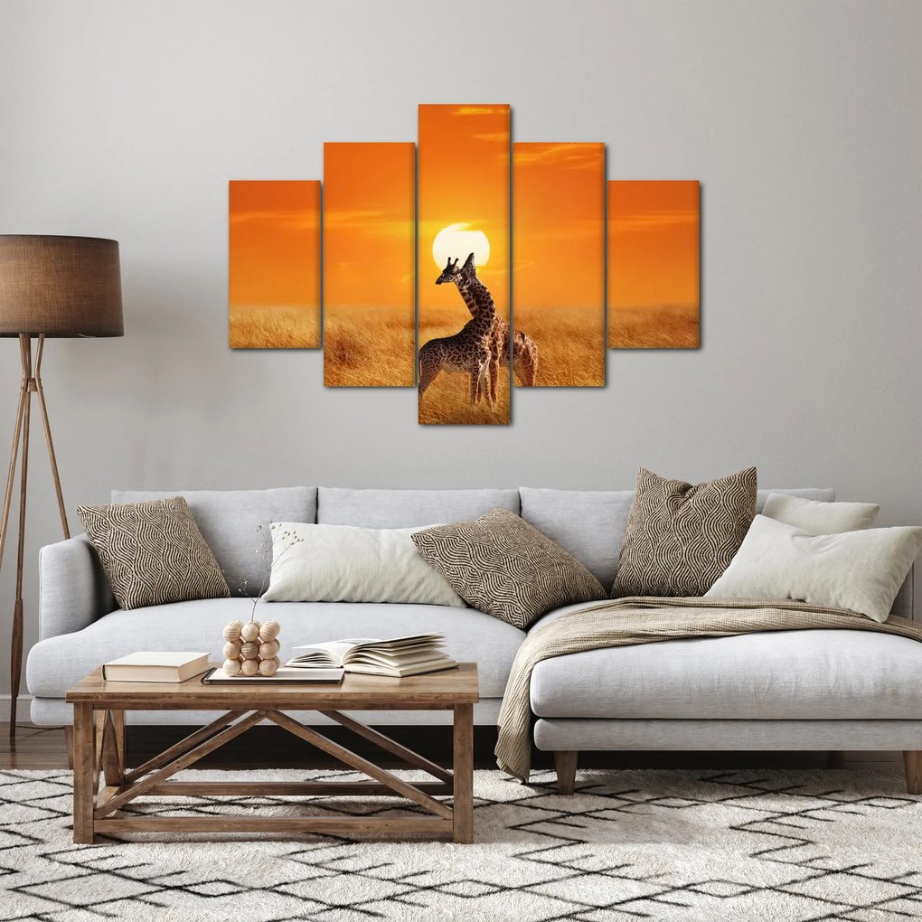 Obraz - Žirafy v národnom parku Serengeti (150x105 cm)