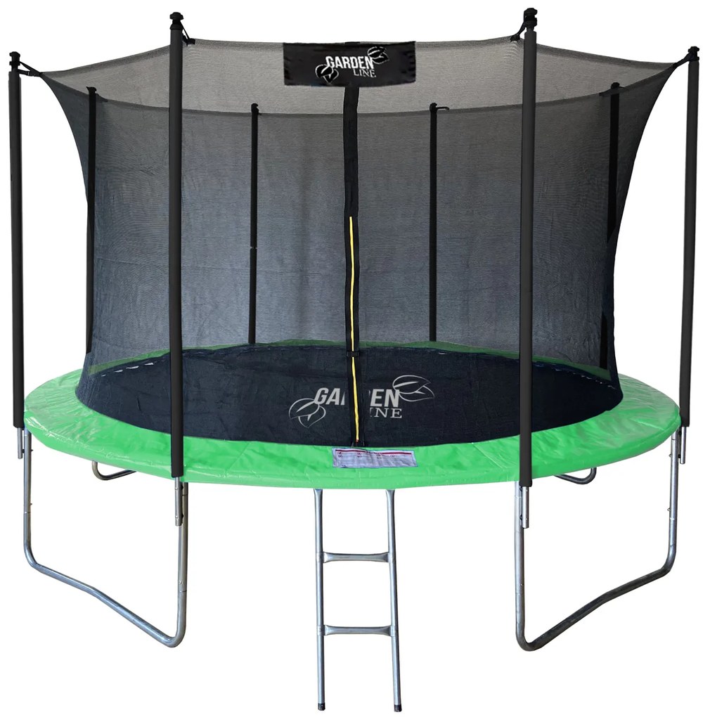 Trampolína s vnútornou sieťou 374 cm Gardenline - zelená