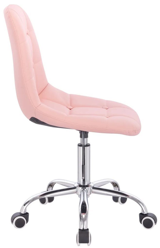 LuxuryForm DESIGN Stolička SAMSON na strieborné podstave s kolieskami - ružová