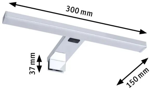 Paulmann 78950 - LED/3,7W IP44 Kúpeľňové osvetlenie zrkadla SELO 2700-6500K 230V