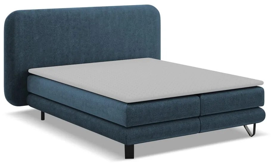 Modrá boxspring posteľ 140x200 cm Ilima – Makamii