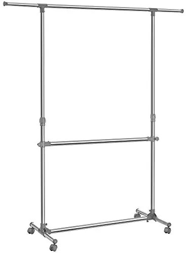 Výškovonastaviteľný stojan na šaty, 113-198x93x49cm