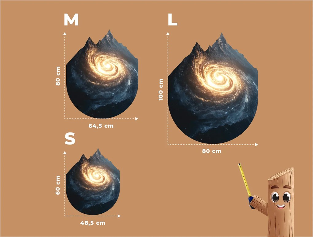 drevko | Moderný obraz Galaxia v horách 60 x 485 cm