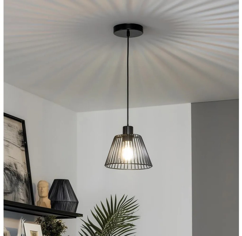 Brilagi - LED luster na lanku CERIA WIRE 1xE27/40W/230V priemer 21 cm čierny