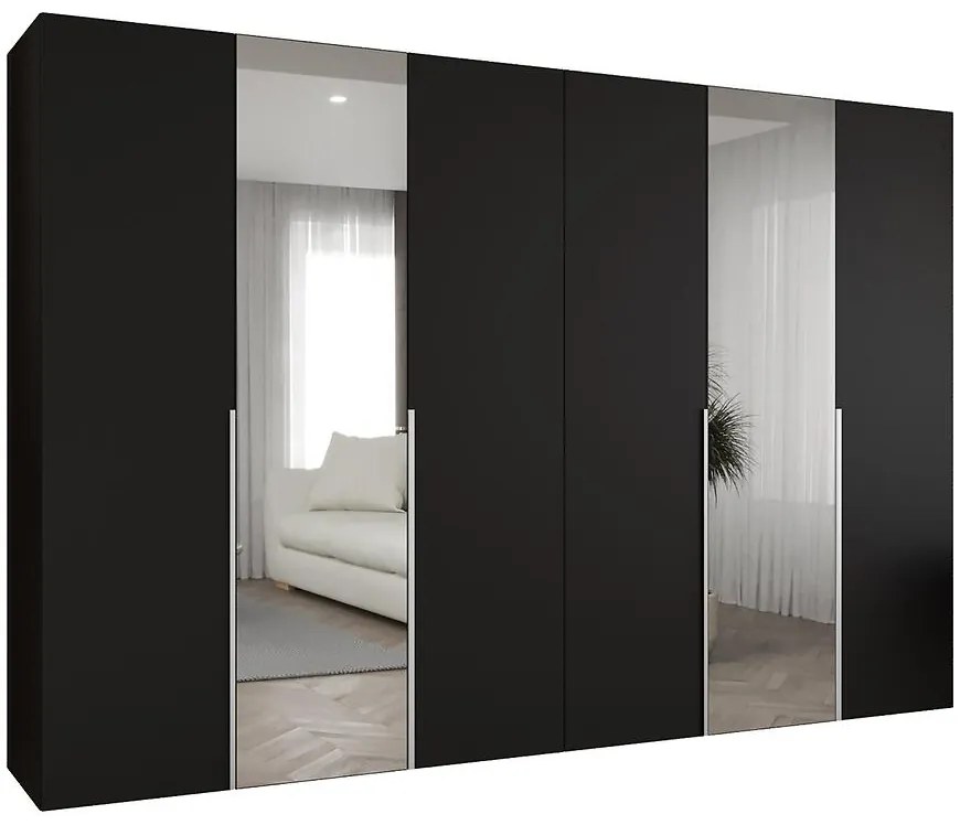 Skriňa Alicante II 300 čierna/strieborný