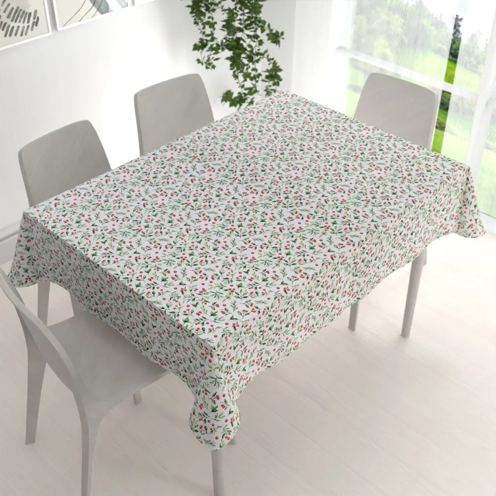 Biante Teflónový obdĺžnikový obrus TF-111 Jarabiny na bielom 60x100 cm
