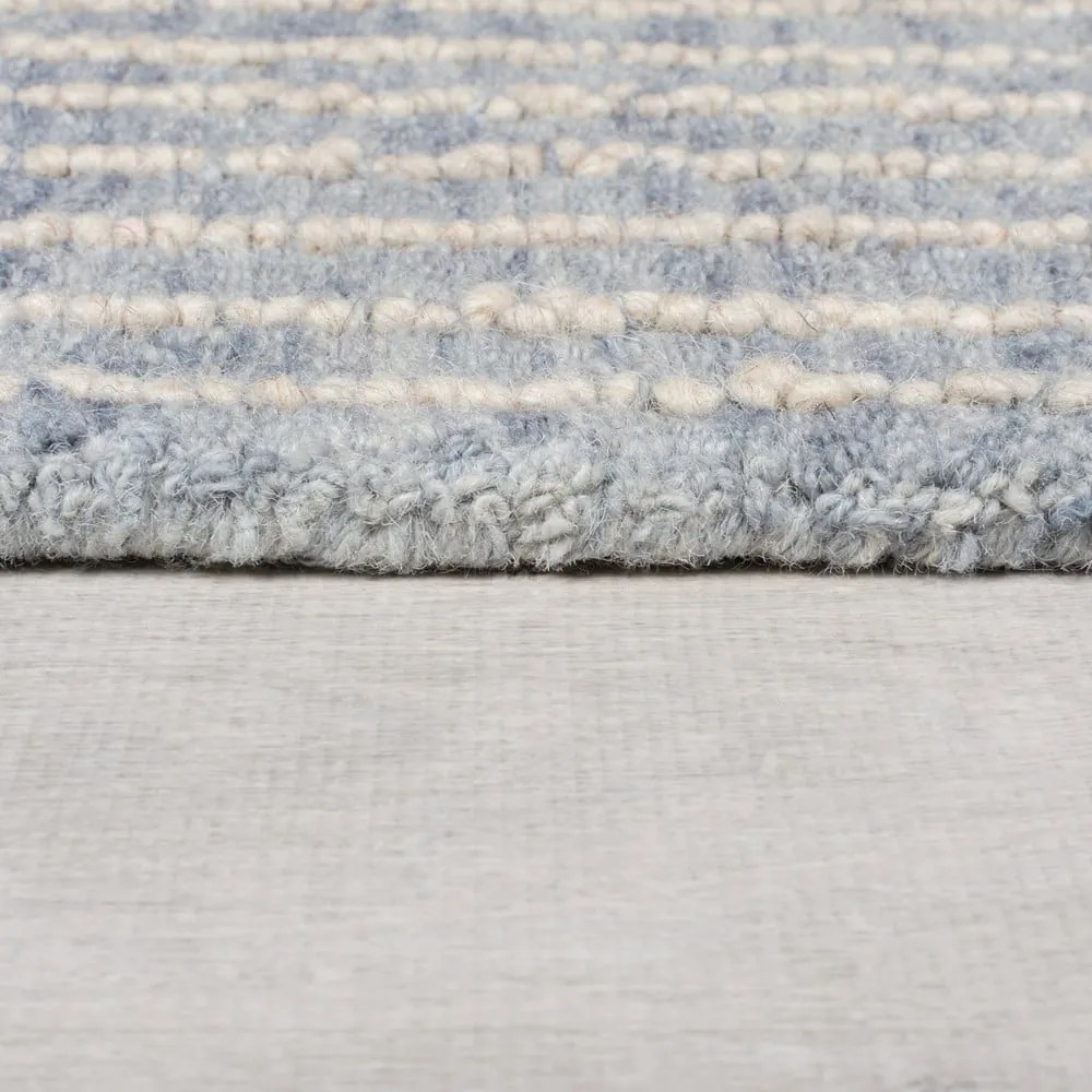 Svetlomodrý ručne tkaný vlnený koberec 160x230 cm Memphis Wool – Flair Rugs