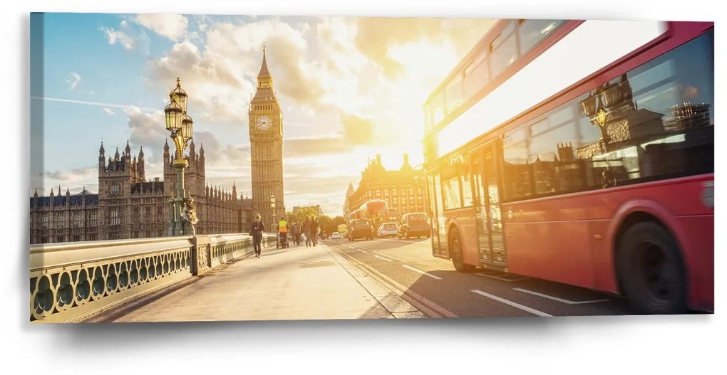 Sablio Obraz Londýn Big Ben - 110x50 cm