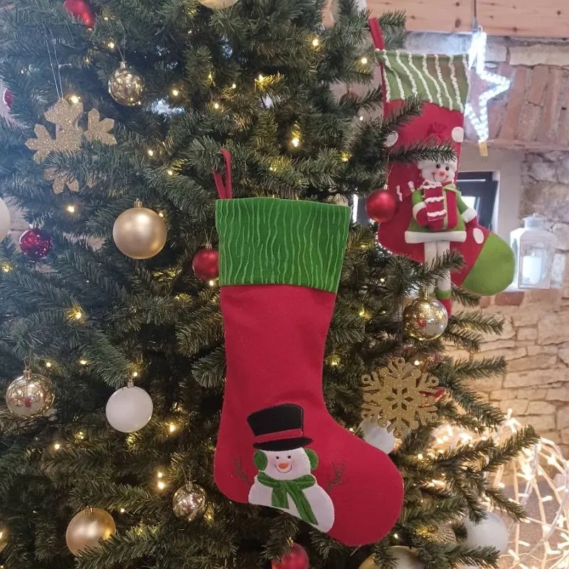 DECOLED Vánoční punčocha s panďulákem, 50 cm