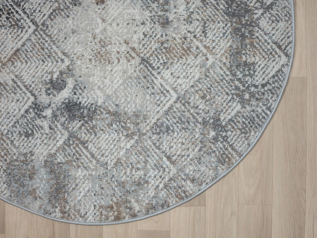 Kusový koberec My Heart CA60070 creme kruh, 120x120 (priemer) kruh, šedá, chodba / predsieň, My Flair