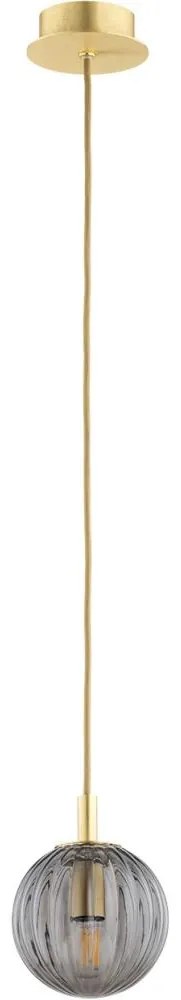 Argon 8512 - Luster na lanku PALOMA 1xE14/7W/230V pr. 12 cm zlatá/čierna