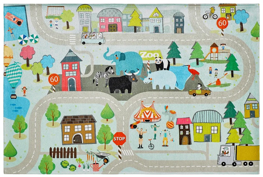 Detský kusový koberec Torino kids 231 STREET, 80x120, viacfarebná, detská izba, Obsession