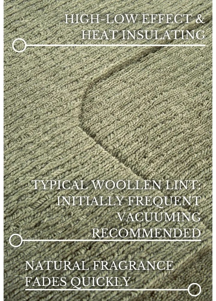 Zelený ručne tkaný vlnený behúň 80x250 cm Charlotte – Villeroy&Boch